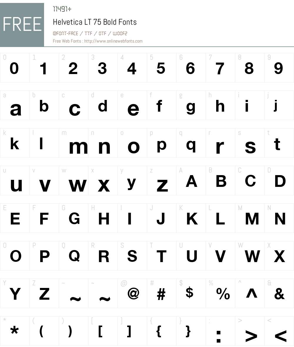 HelveticaNeue LT 55 Roman Font Screenshots