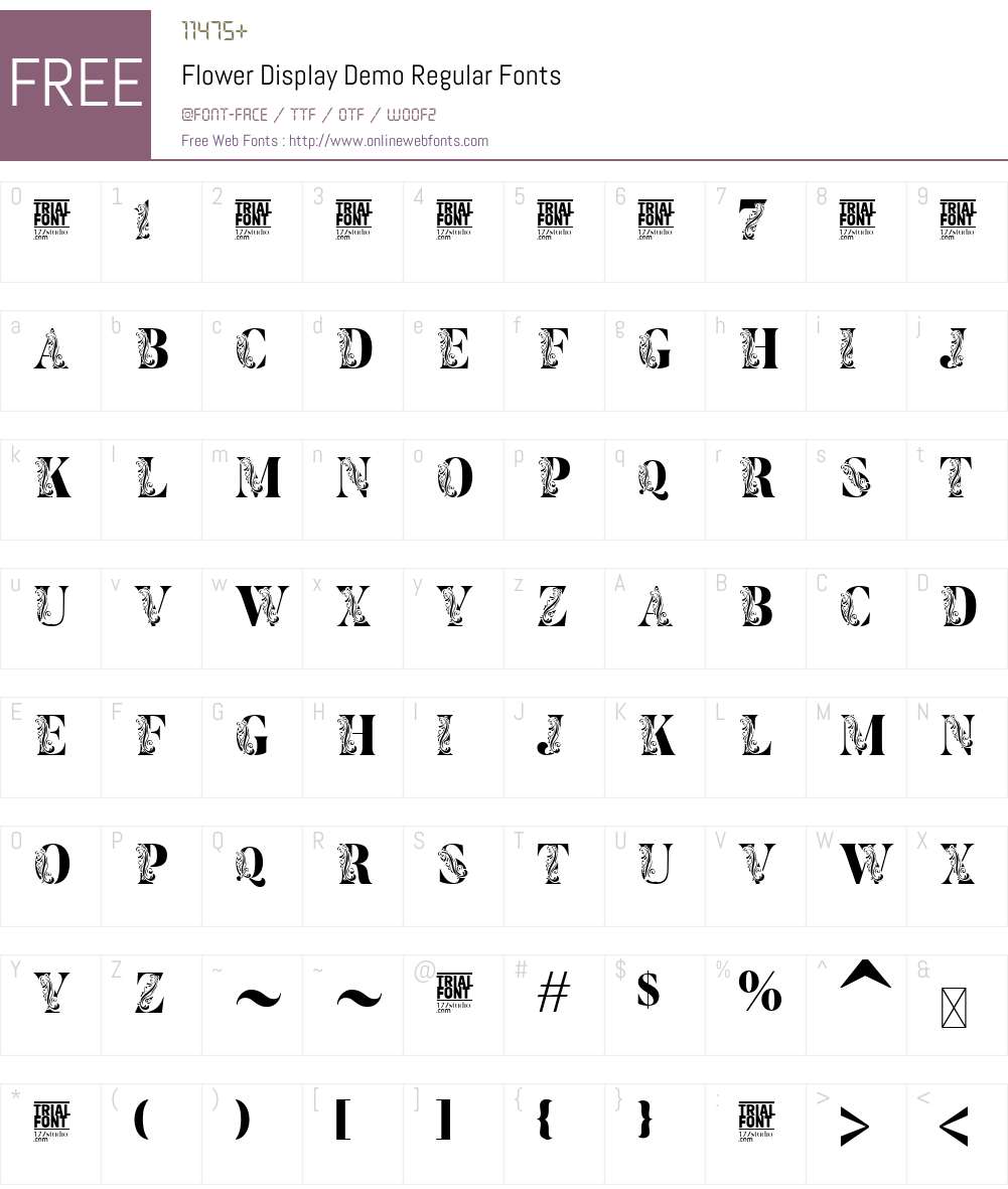 Flower Display Demo 1.001 Fonts Free Download - OnlineWebFonts.COM