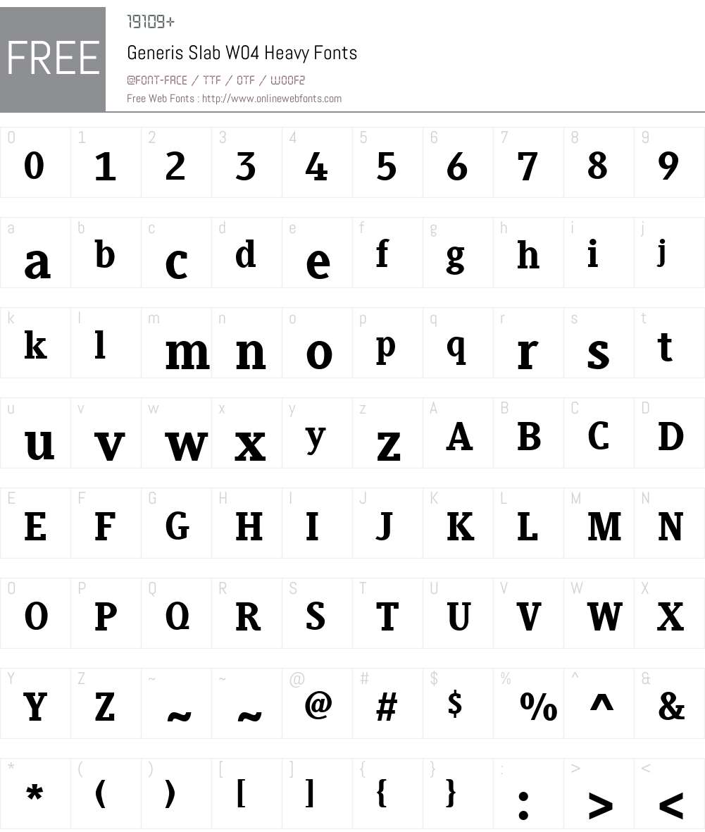 Generis Slab Font Screenshots