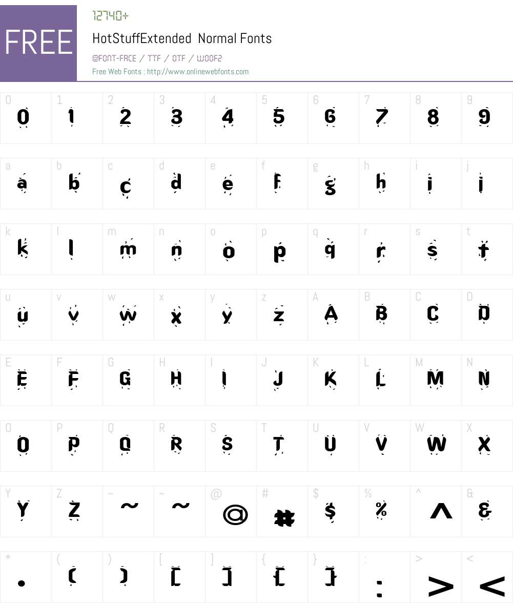 HotStuffExtended Font Screenshots