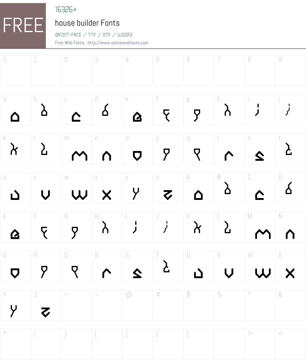 house builder Font Screenshots