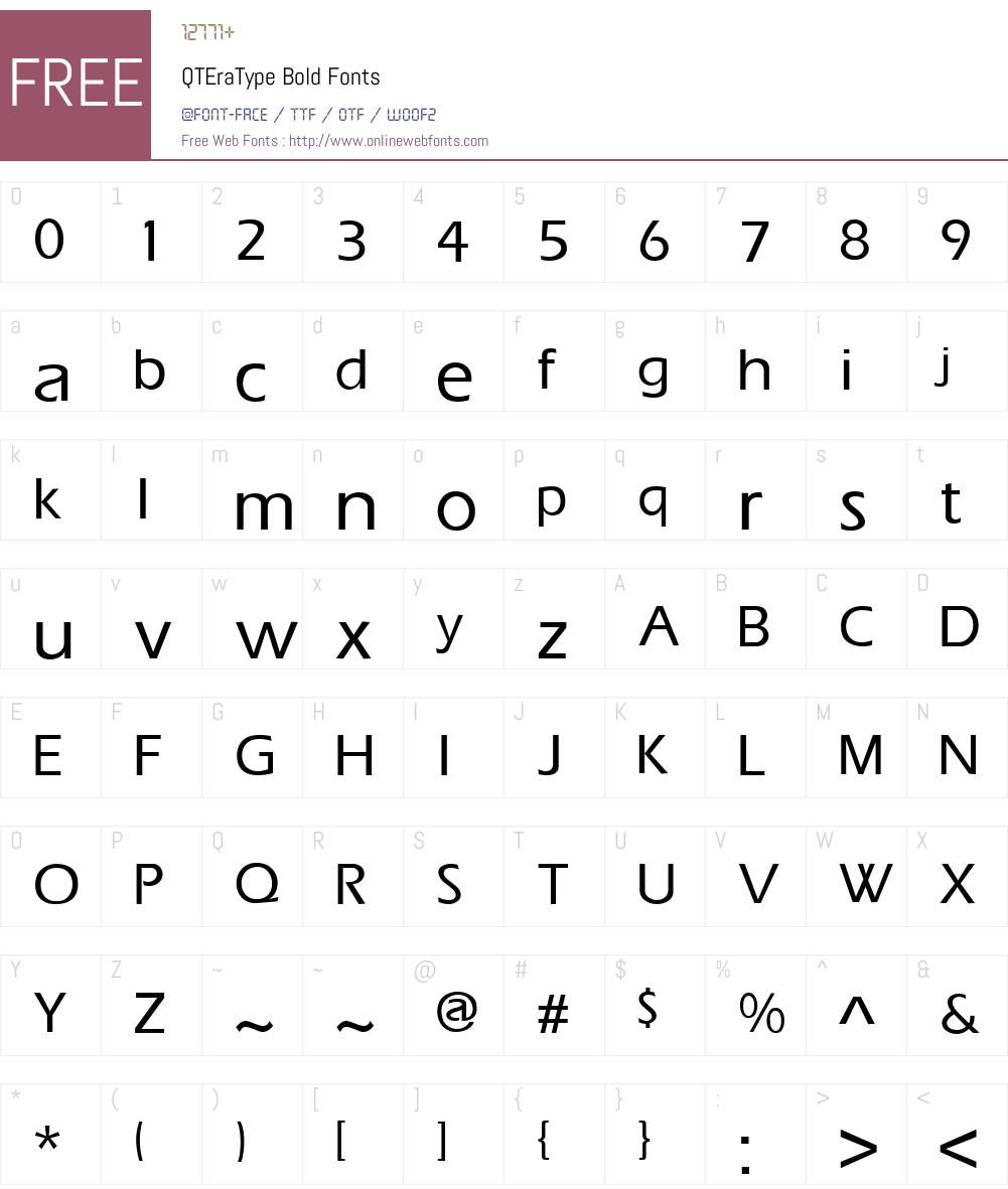QTEraType Font Screenshots