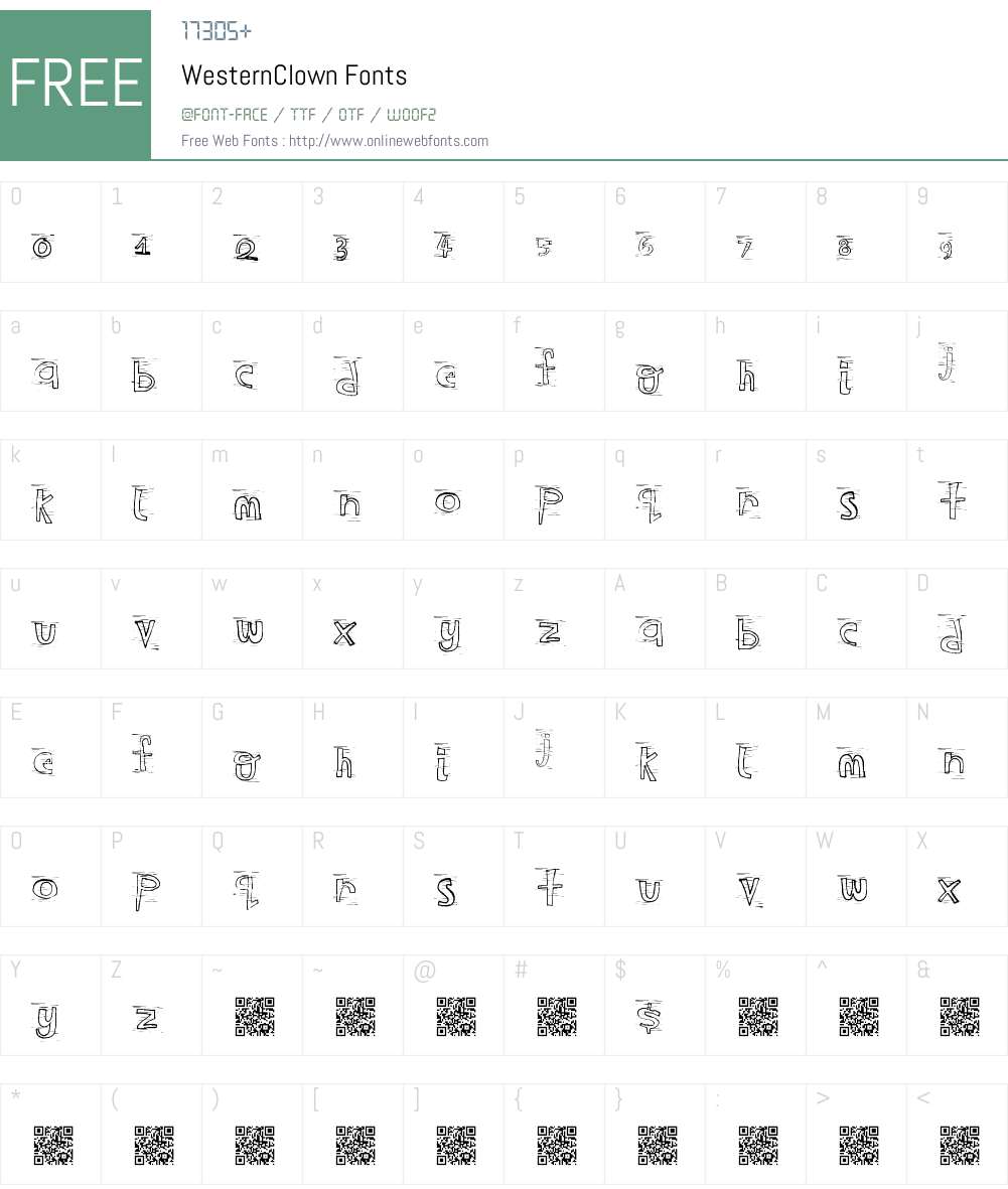 WesternClown Font Screenshots