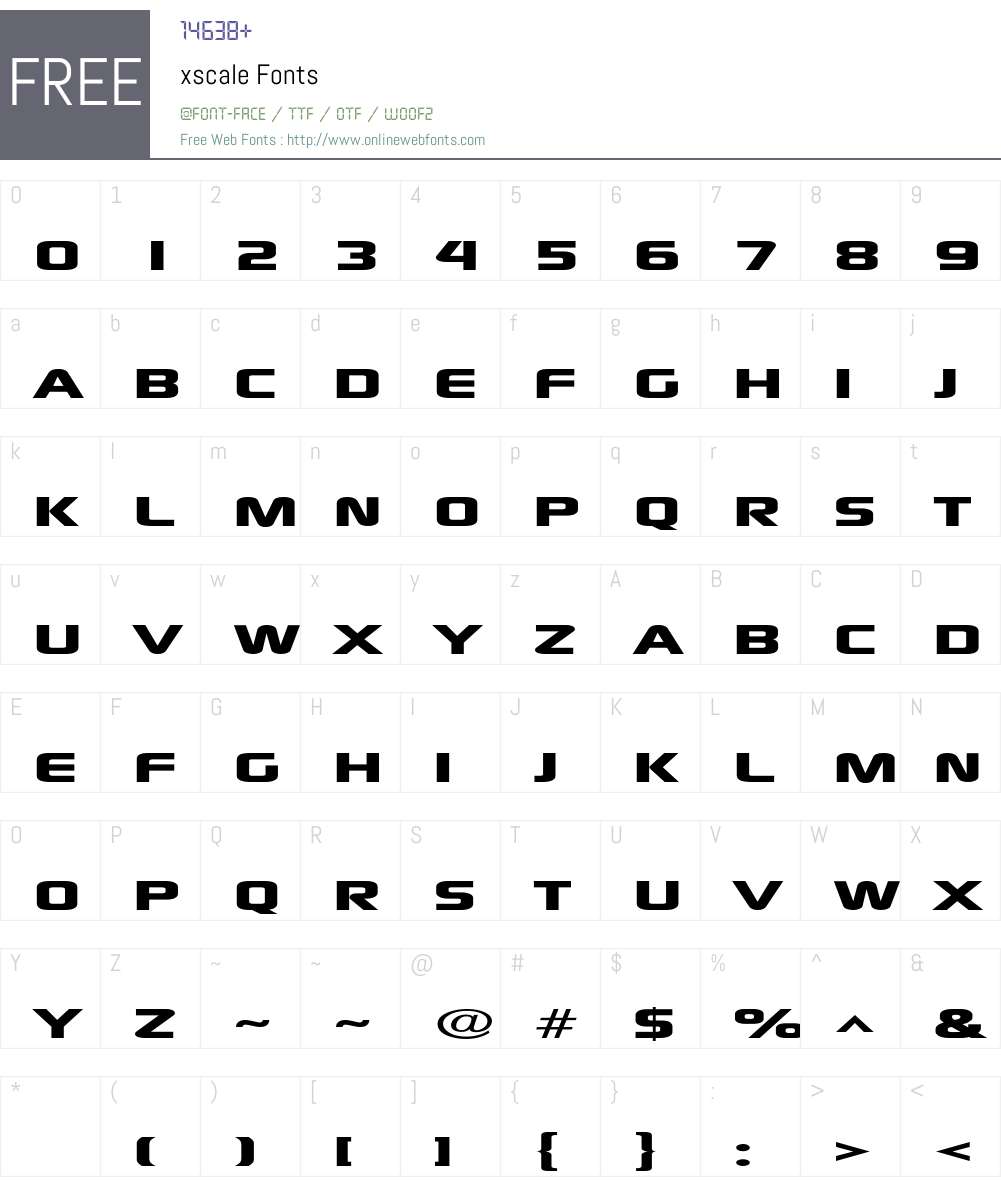 xscale Font Screenshots