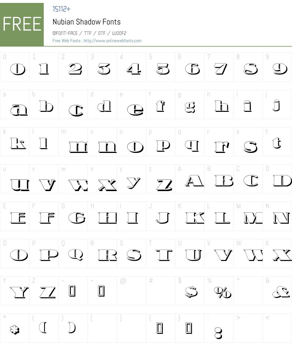 Nubian Font Screenshots