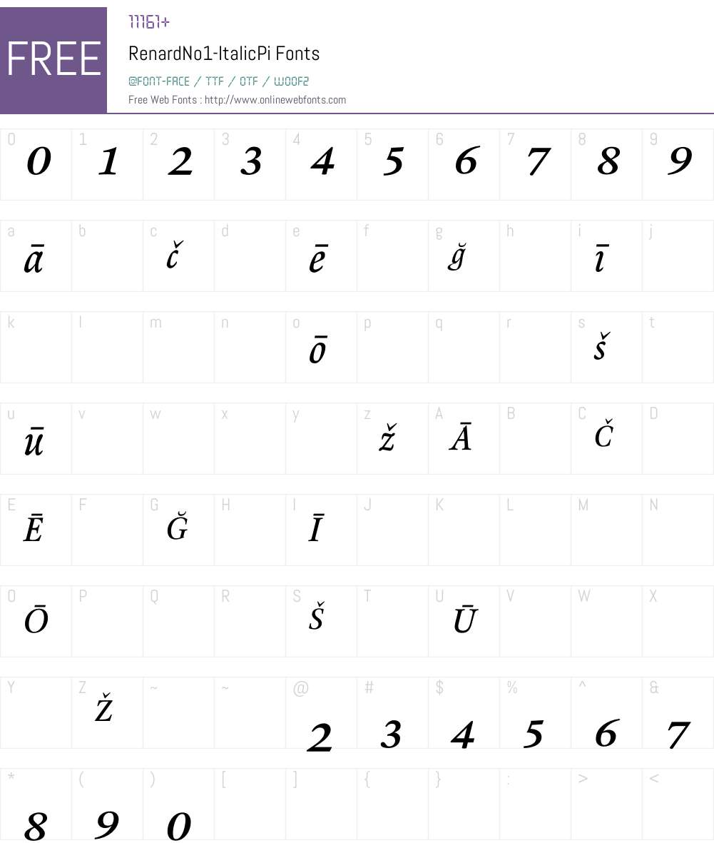 RenardNo1 Font Screenshots