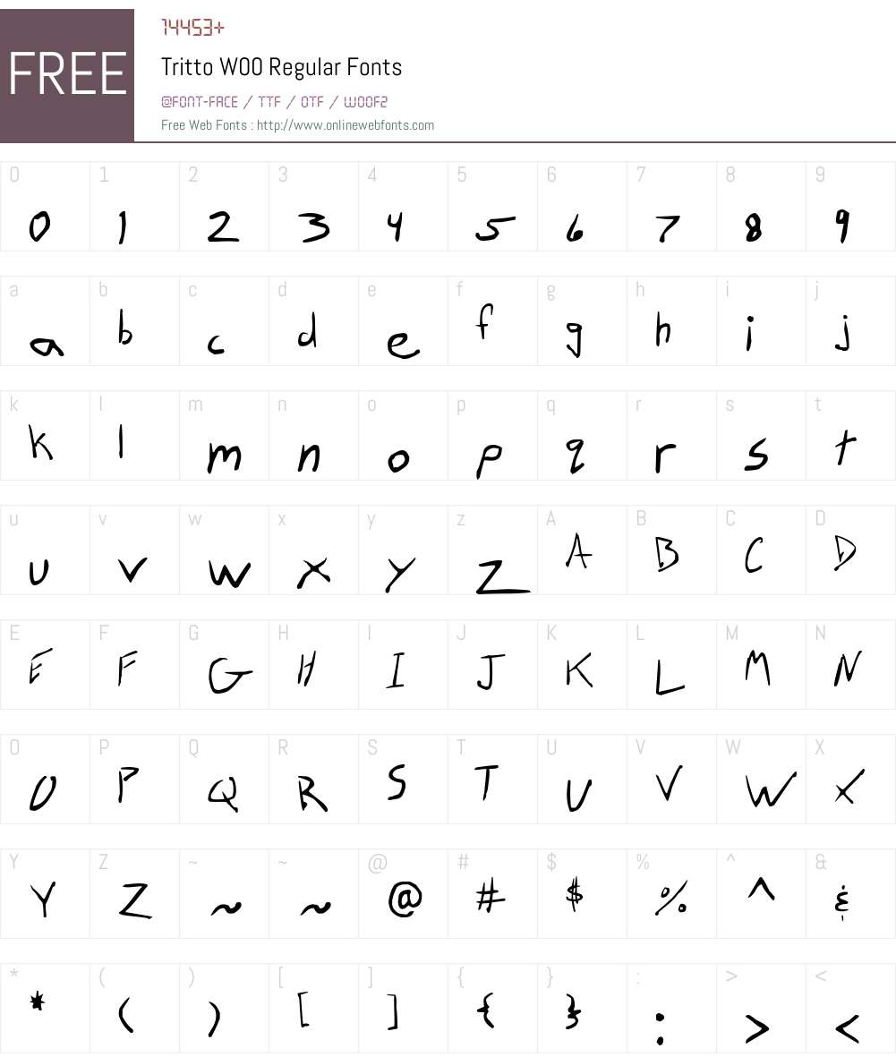 Tritto Font Screenshots