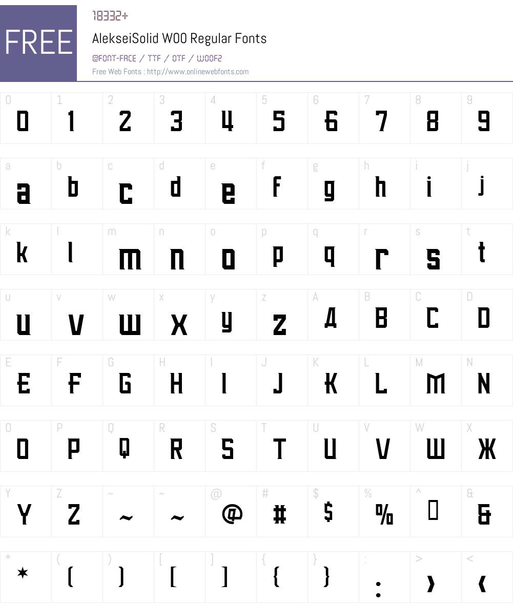 Aleksei Font Screenshots