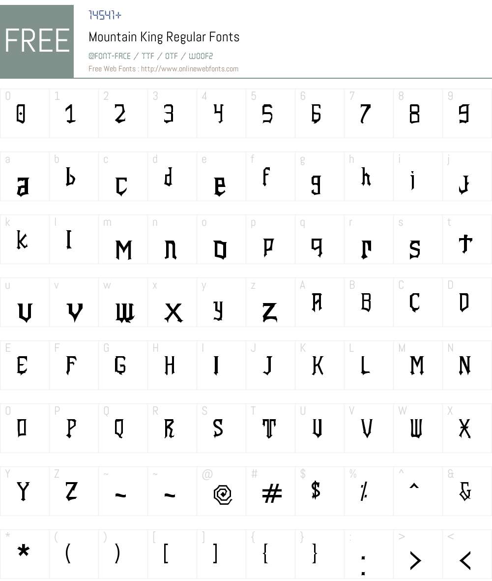 Mountain King 1.0 Fonts Free Download - OnlineWebFonts.COM
