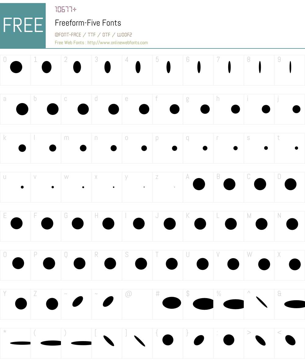 Freeform Font Screenshots