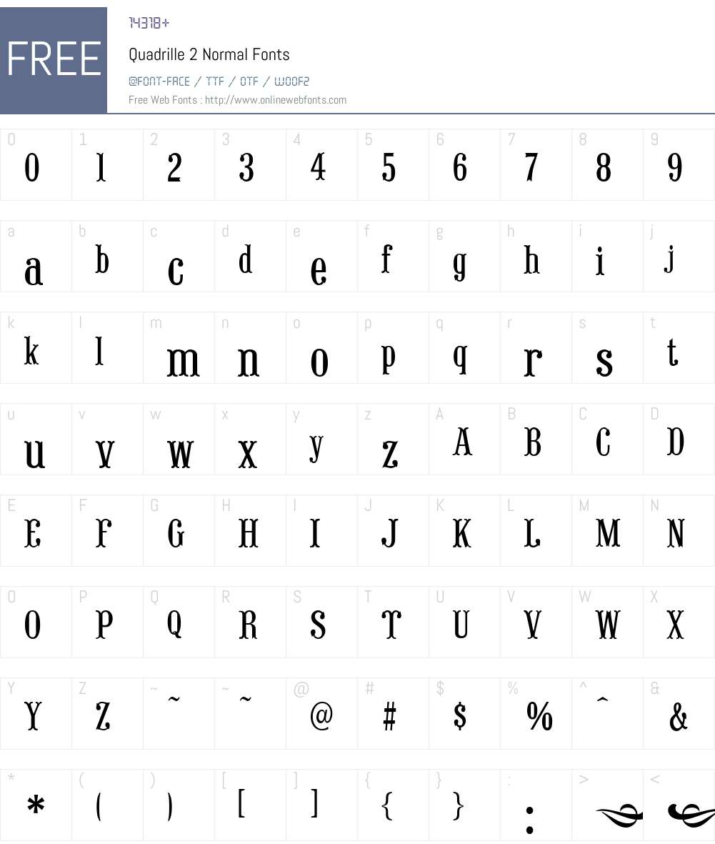 Quadrille2Normal Font Screenshots