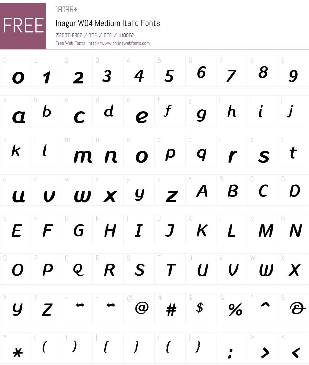 Linotype Inagur Font Screenshots