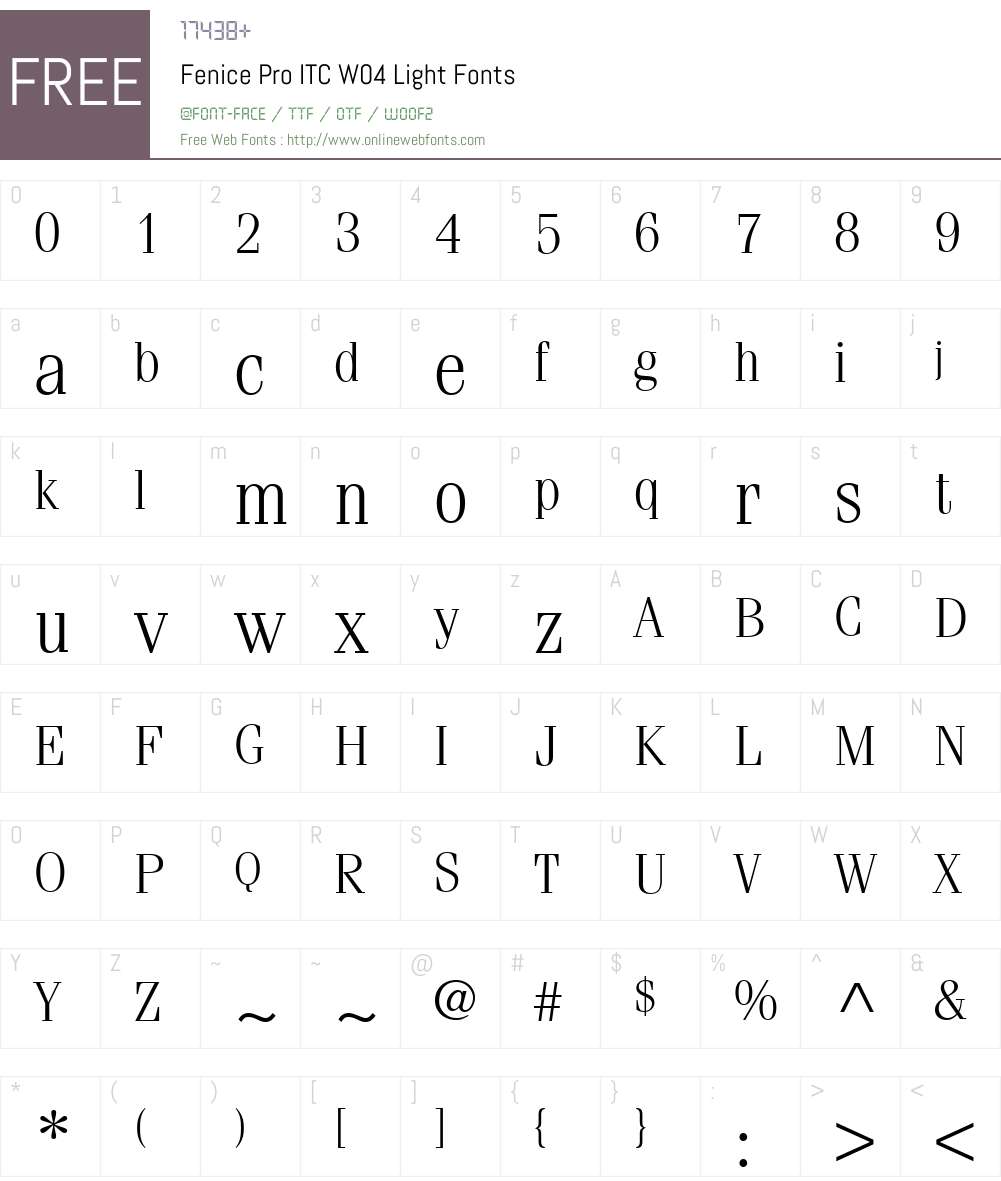 ITC Fenice Font Screenshots