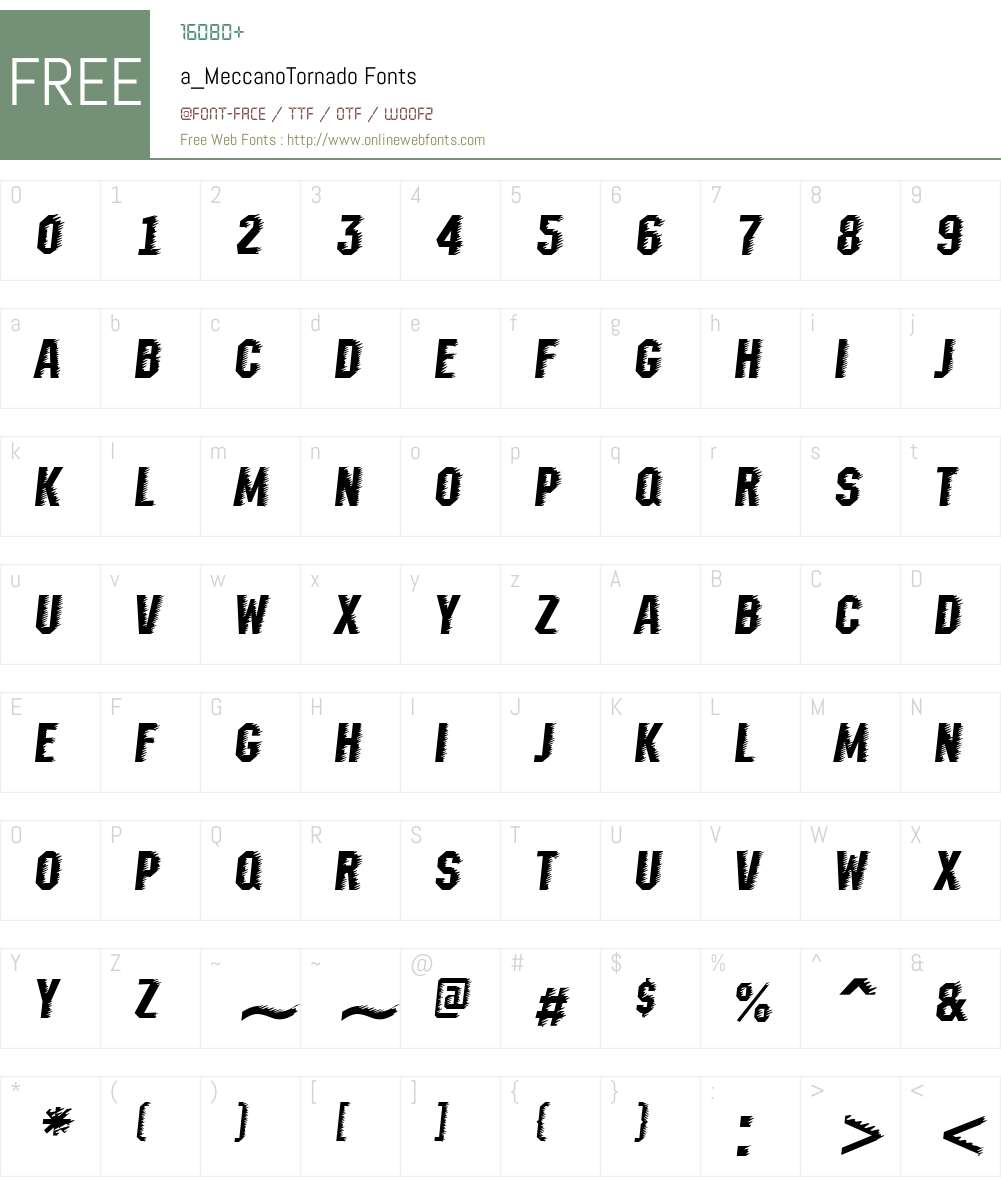 a_MeccanoTrn Font Screenshots