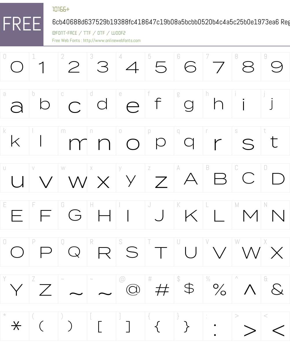 6cb40688d637529b19388fc418647c19b08a5bcbb0520b4c4a5c25b0e1973ea6 Font Screenshots
