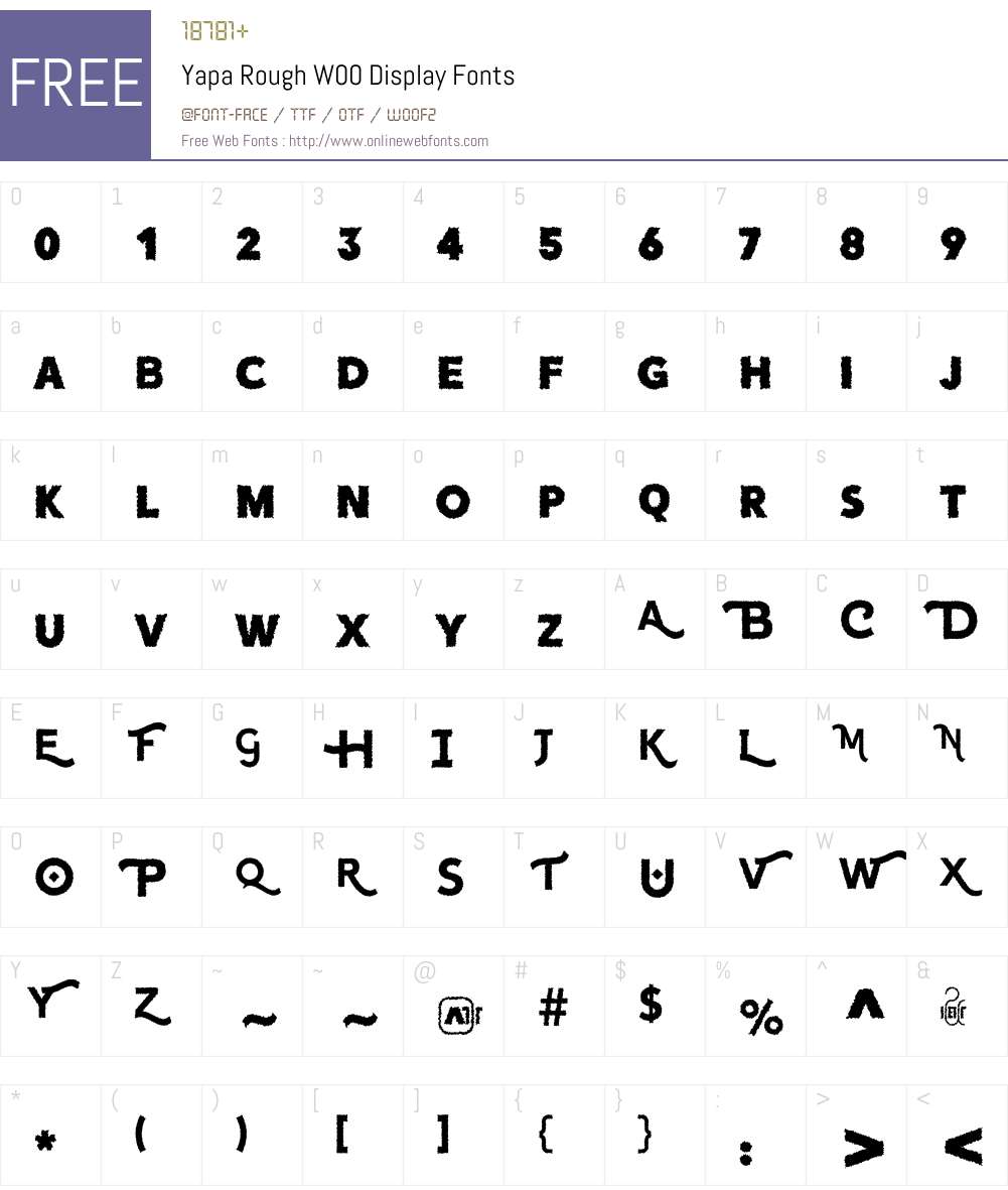 Yapa Font Screenshots