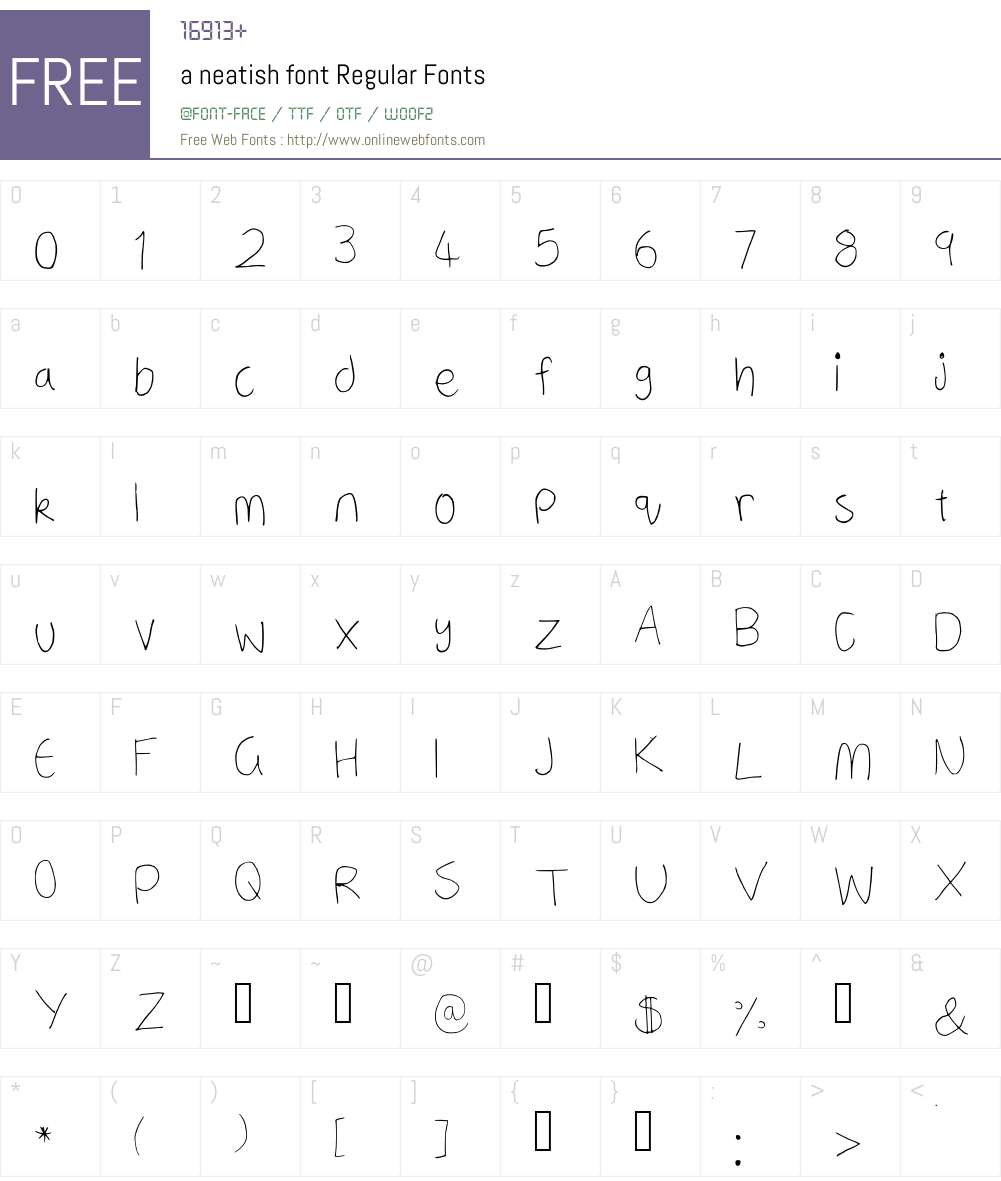 a neatish font Font Screenshots