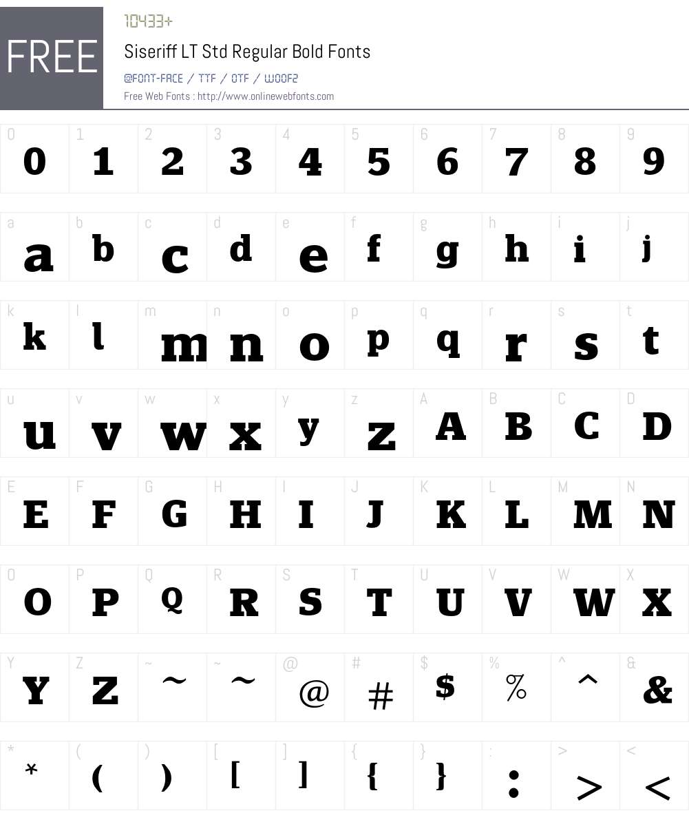 Siseriff LT Std Regular Font Screenshots