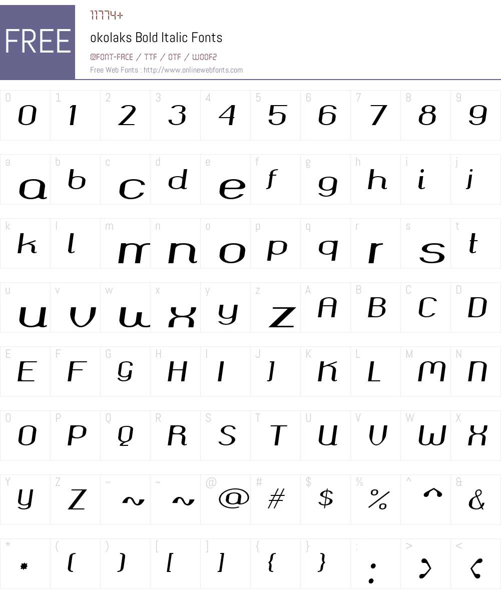 okolaks Font Screenshots