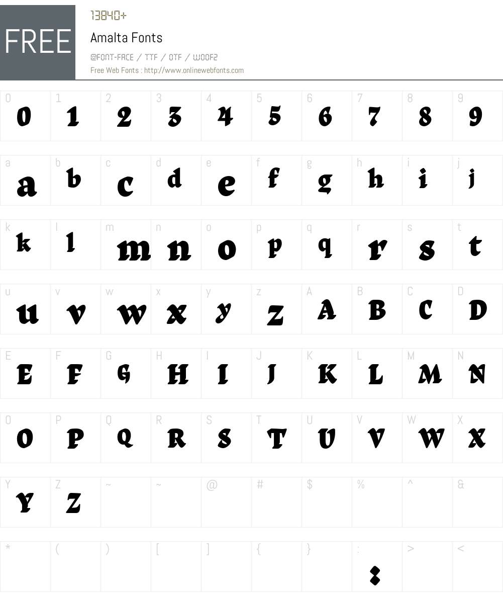 Amalta Font Screenshots