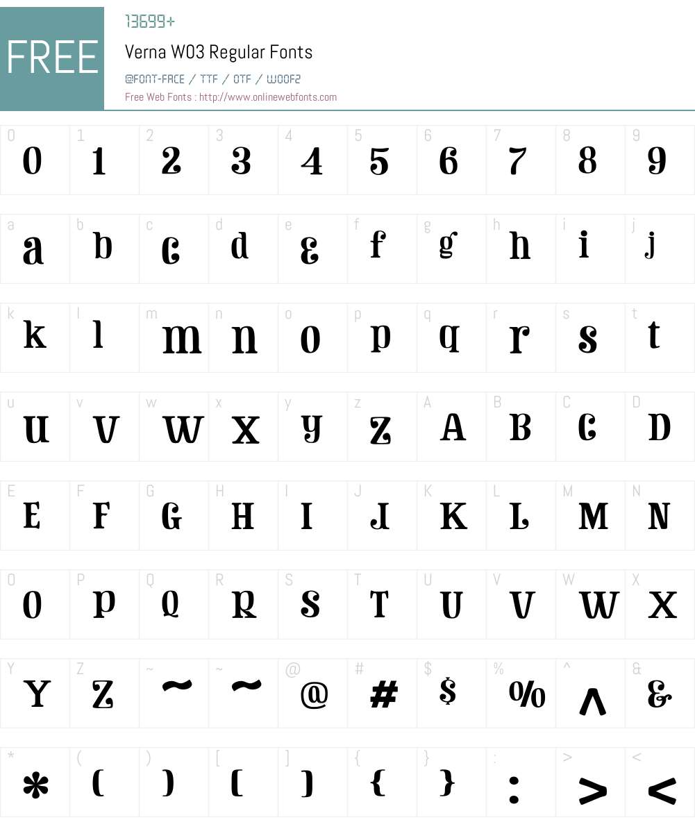 Verna Font Screenshots
