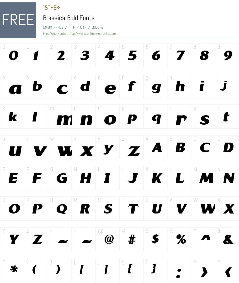 Brassica Font Screenshots
