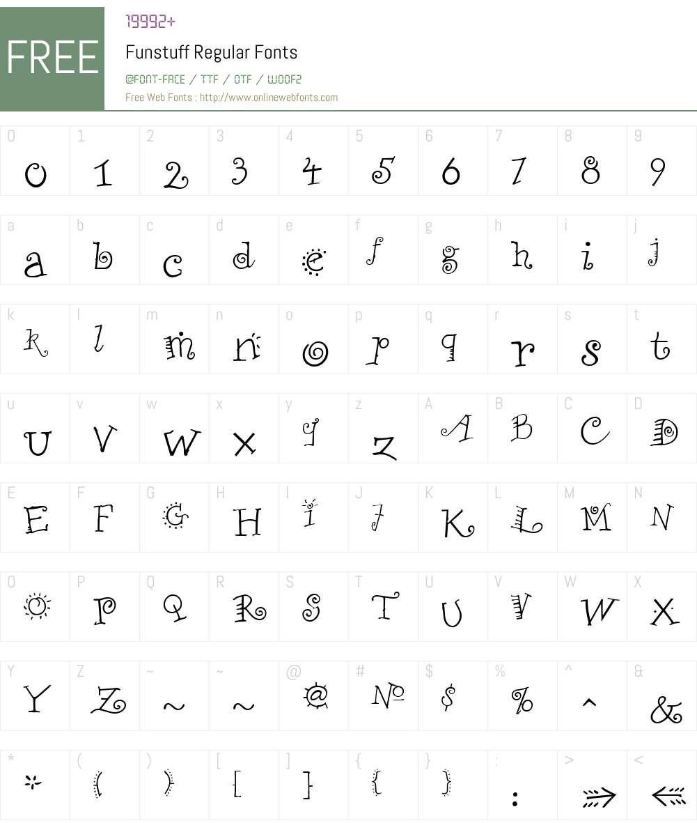 Funstuff Font Screenshots