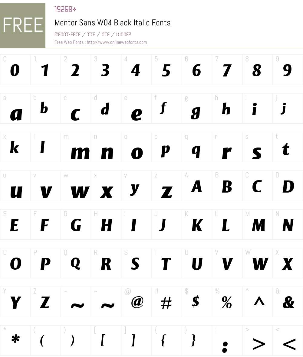Mentor Sans Font Screenshots