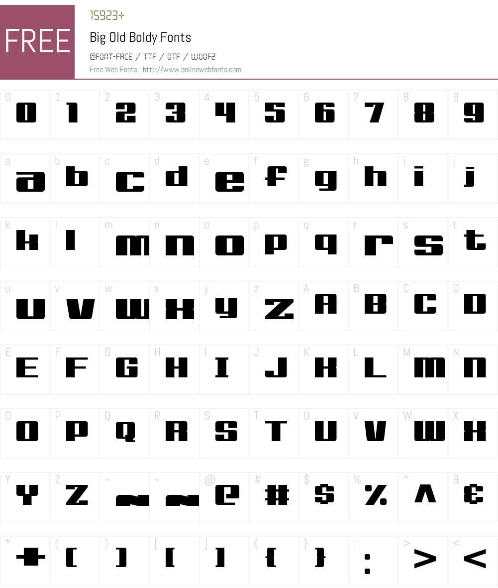 Big Old Boldy Font Screenshots