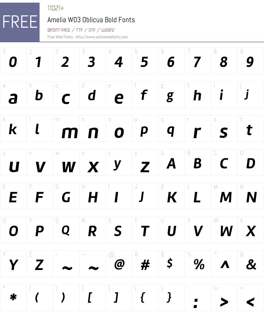 Amelia Font Screenshots