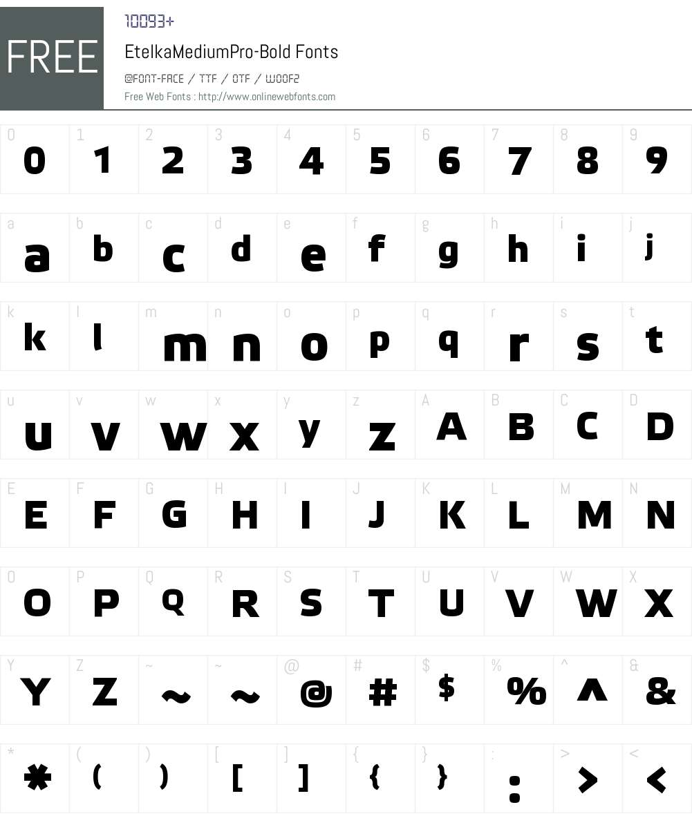 Etelka Medium Pro Font Screenshots