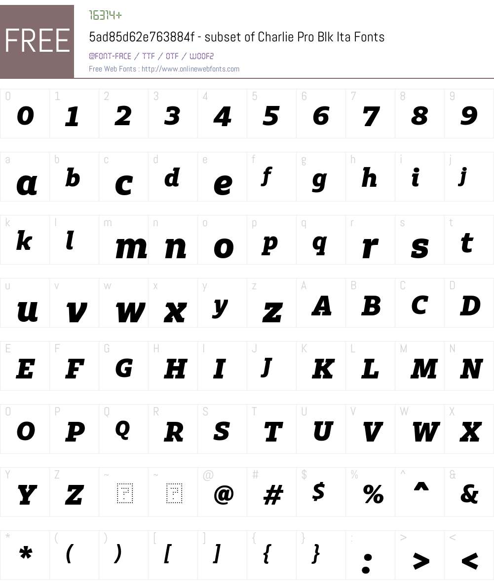 5ad85d62e763884f - subset of Charlie Pro Blk Font Screenshots