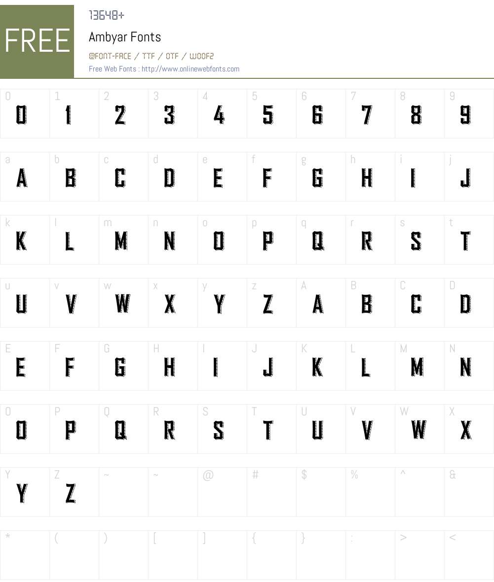 Ambyar Font Screenshots