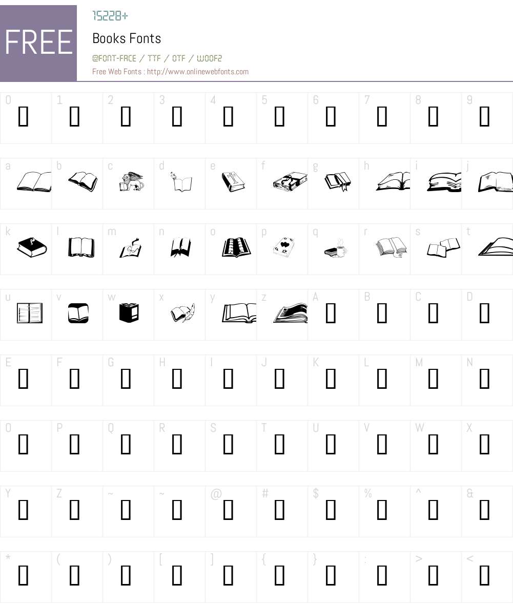 Books Font Screenshots