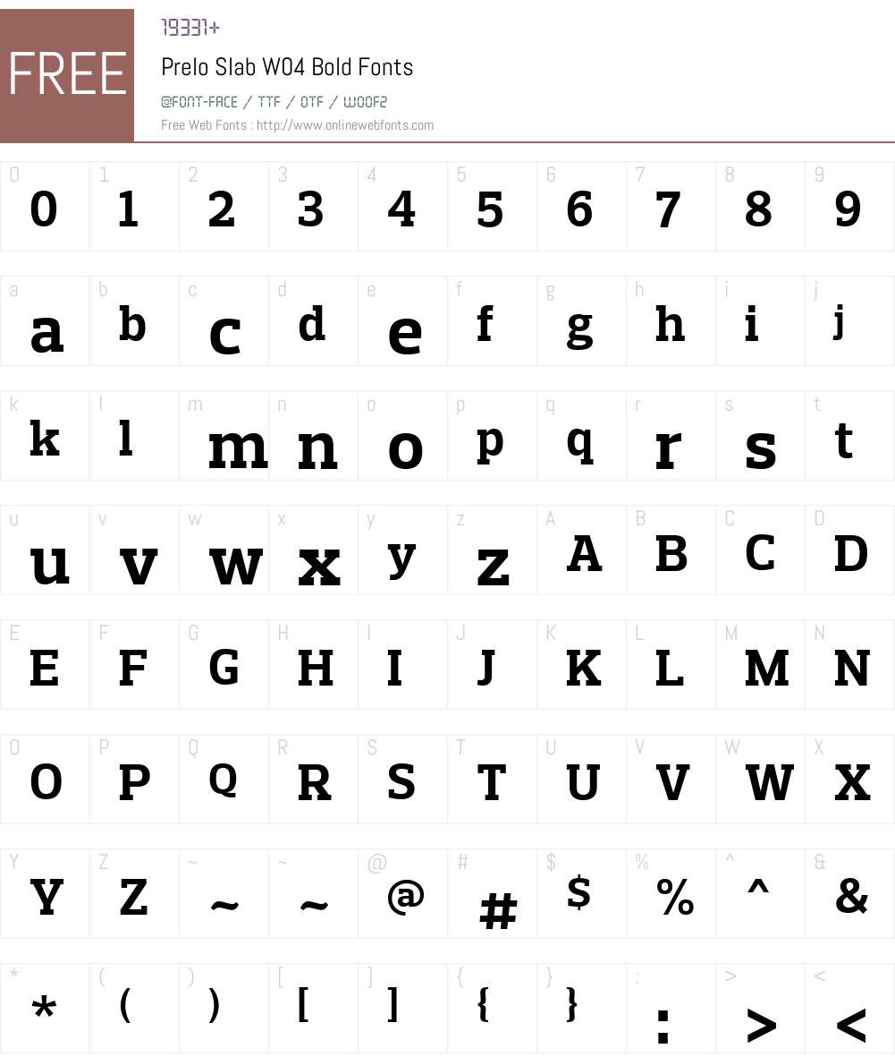 Prelo Slab Font Screenshots