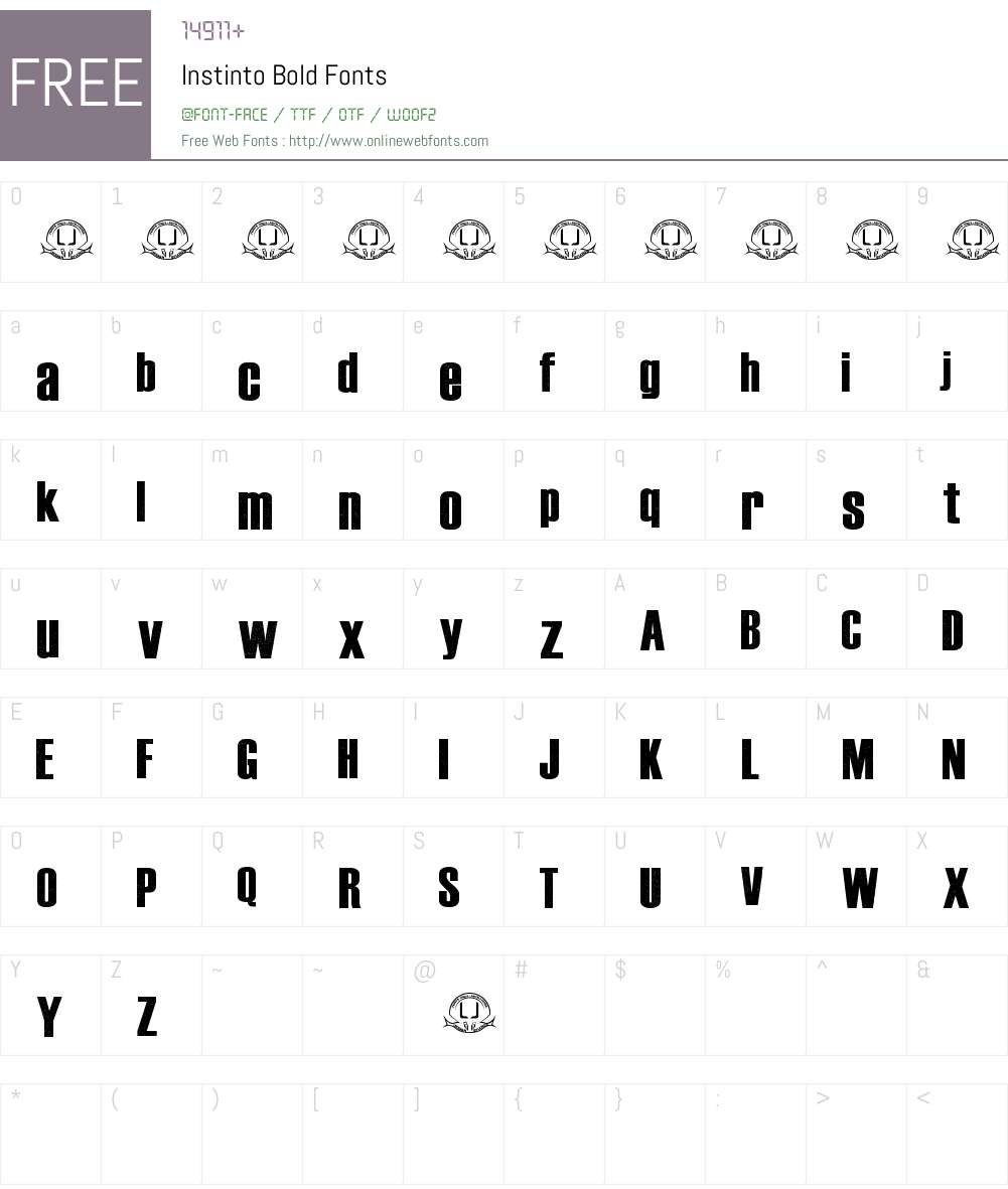 Instinto Font Screenshots