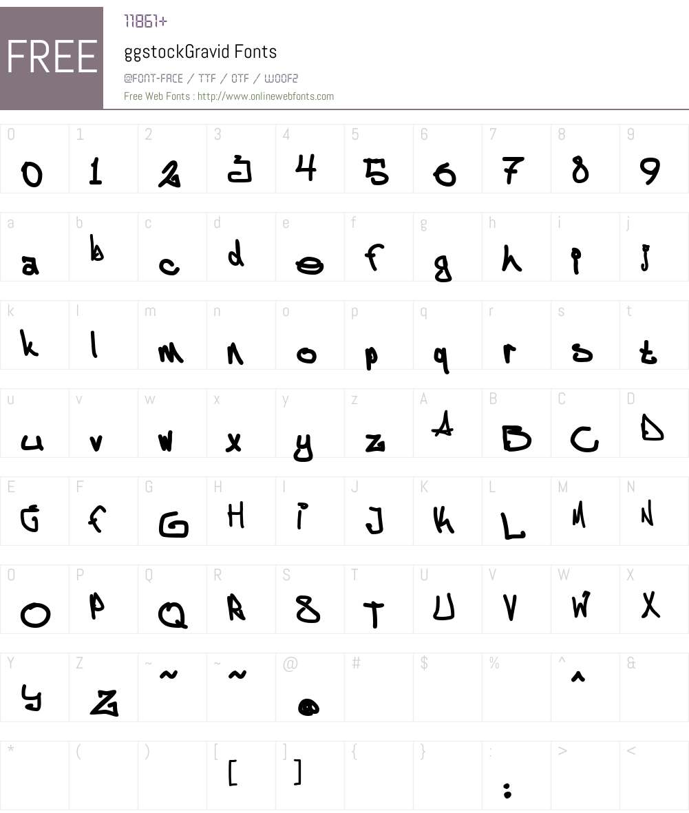 ggstockGravid Font Screenshots