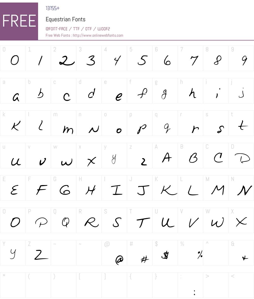 Equestrian Font Screenshots