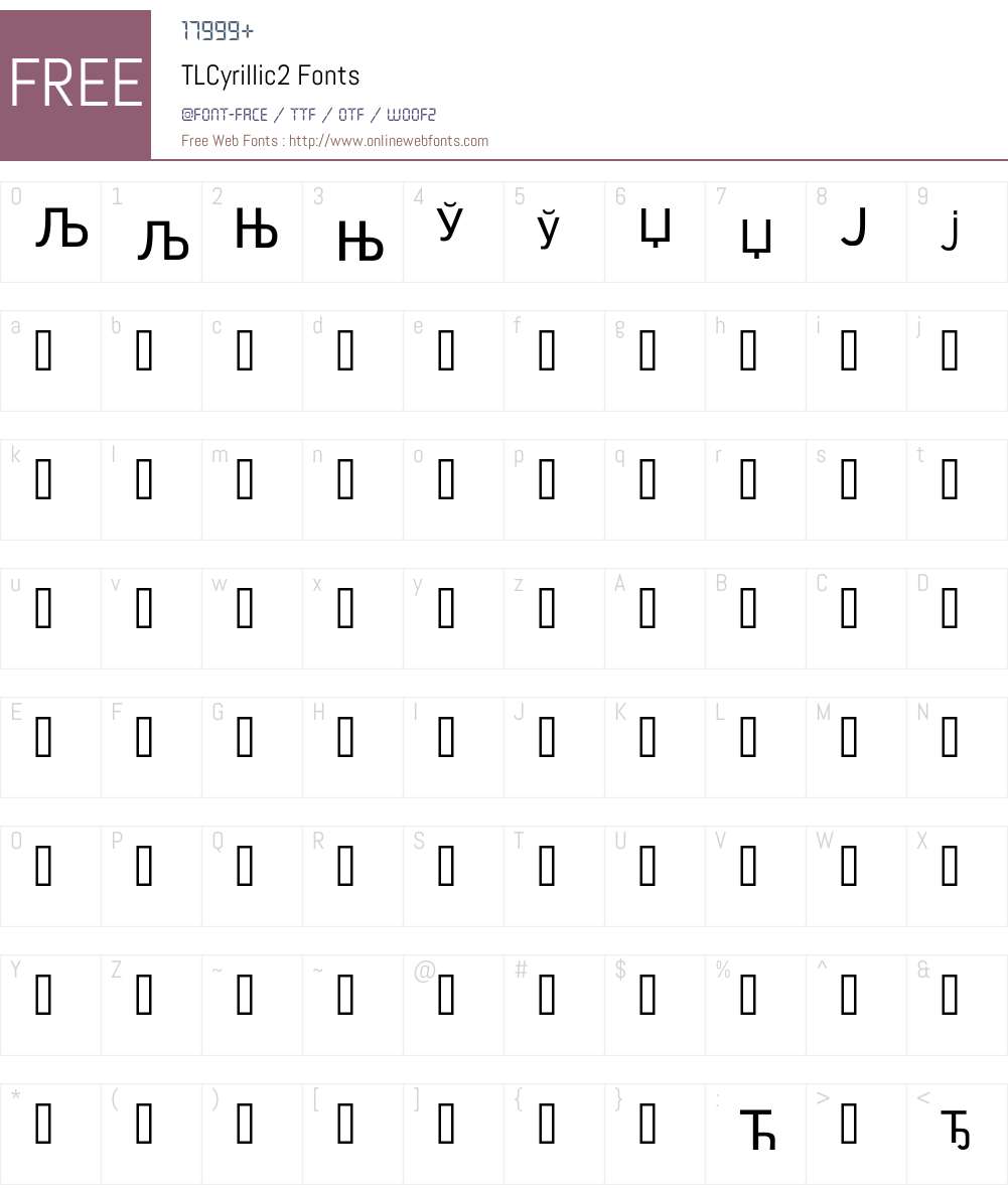 TLCyrillic2 Font Screenshots