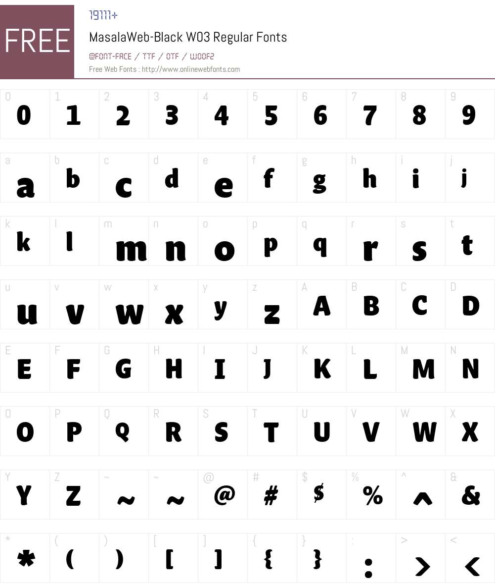 FF Masala Font Screenshots