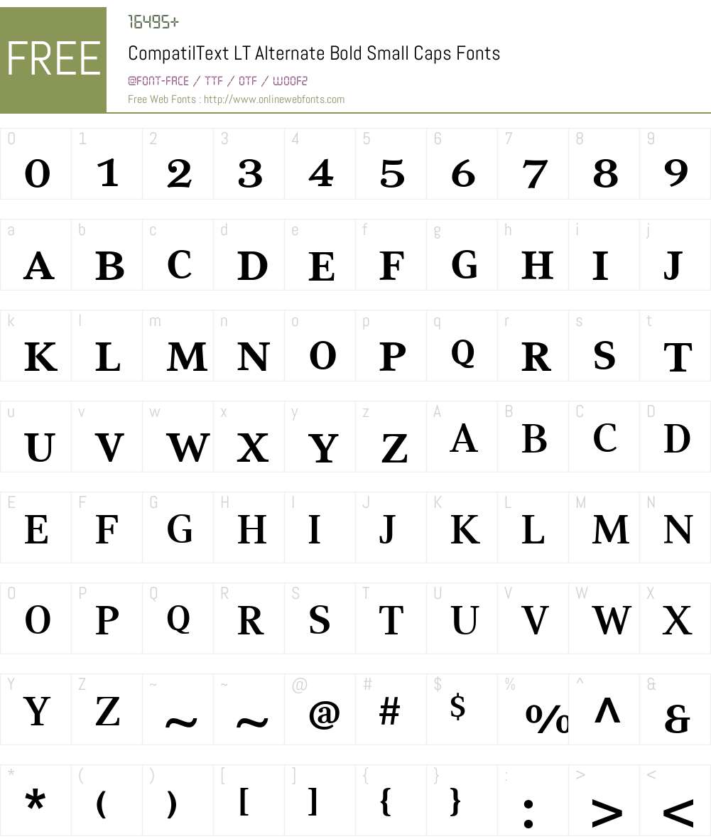 CompatilText LT Font Screenshots