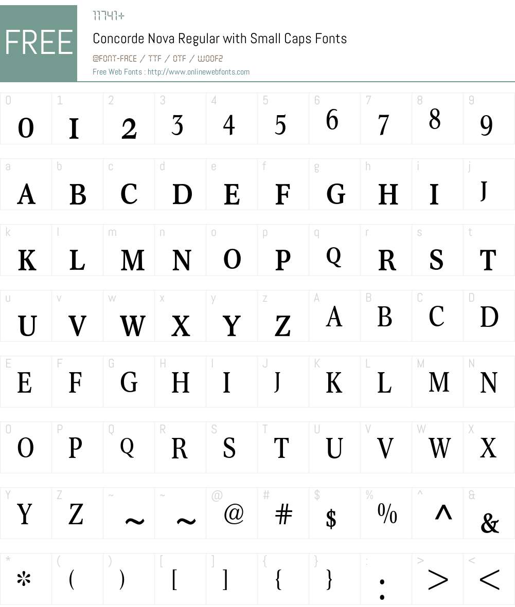 Concorde Nova Font Screenshots