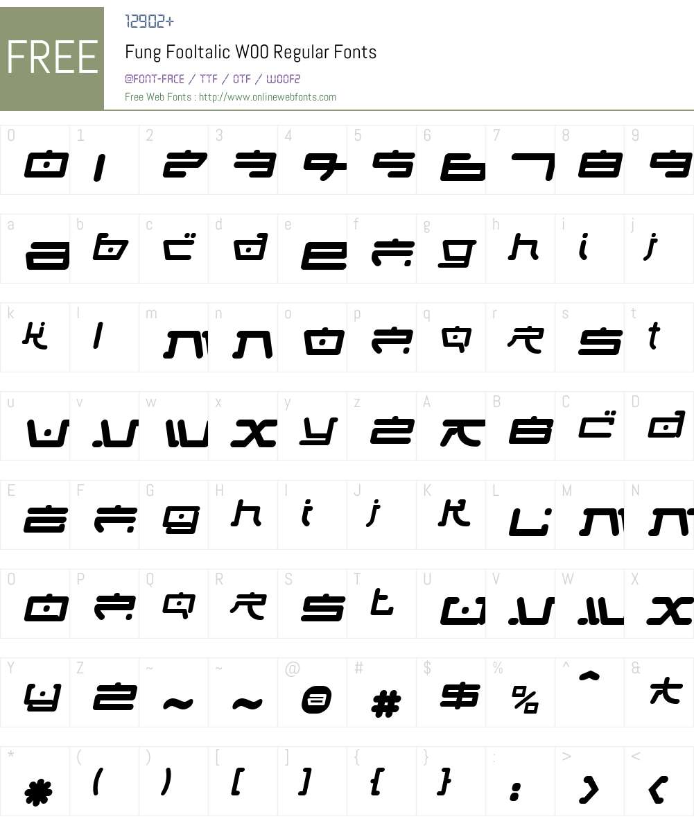Fung Foo Font Screenshots