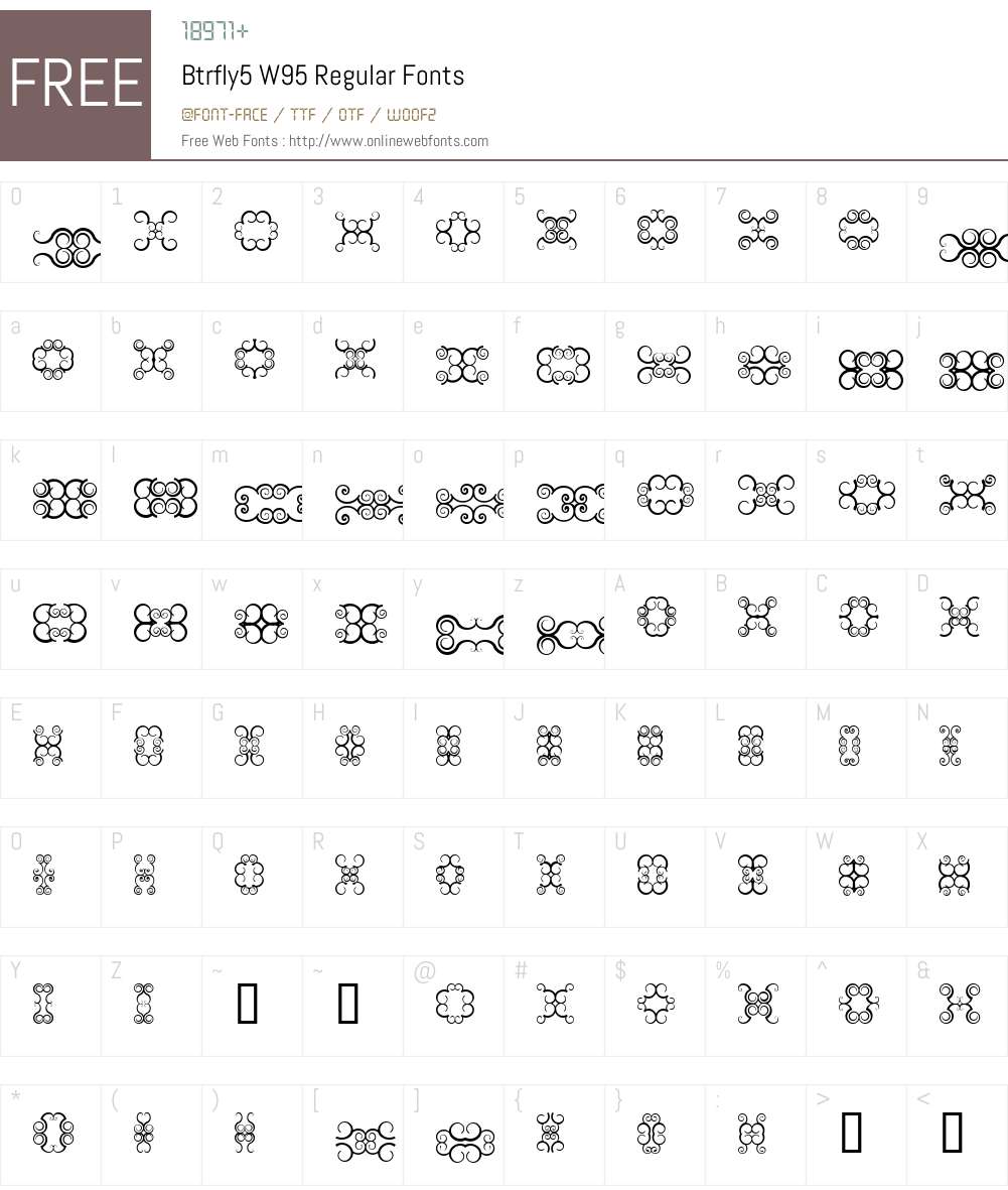 Btrfly5 Font Screenshots