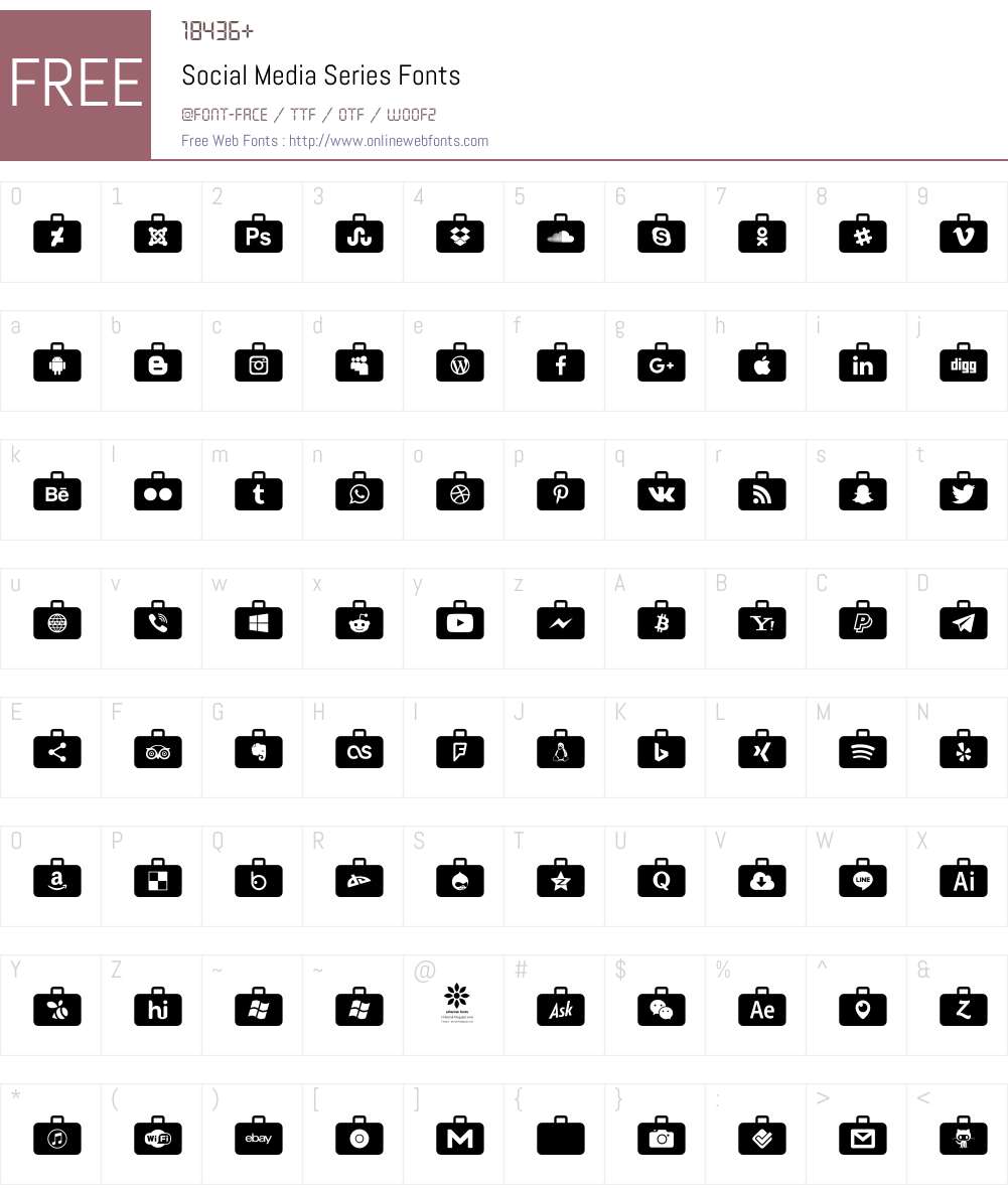 Social Media Series Font Screenshots