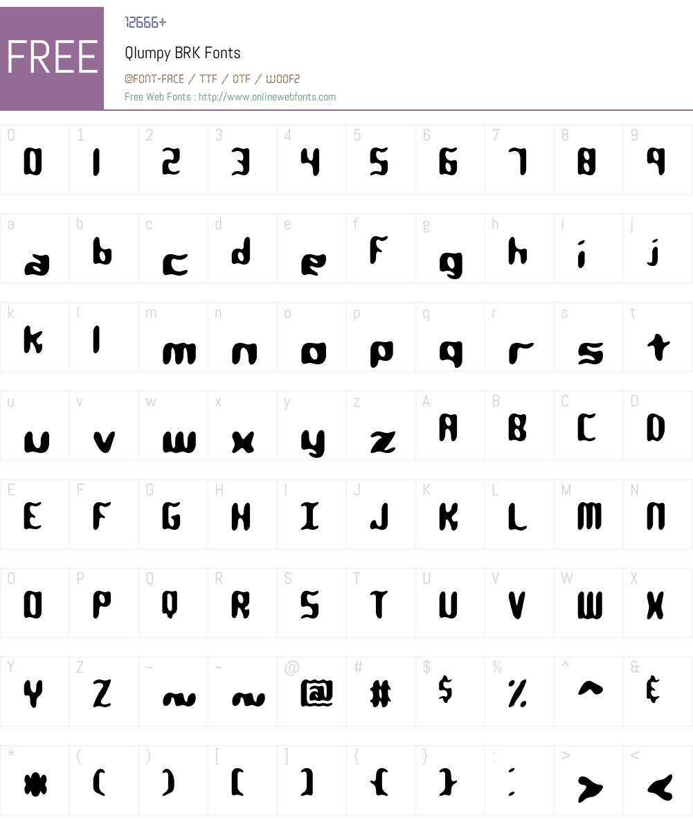 Qlumpy BRK Font Screenshots