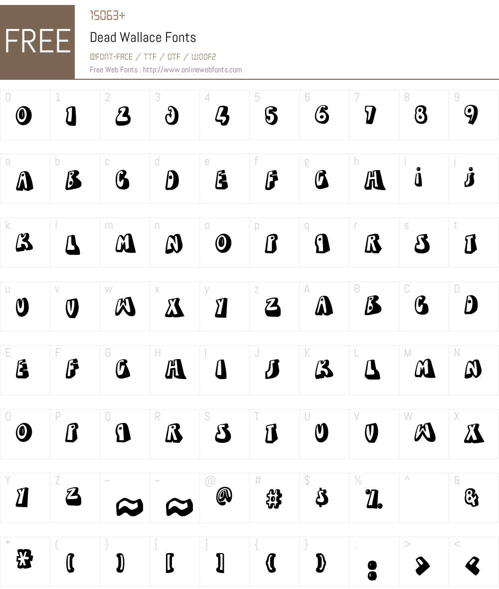 Dead Wallace Font Screenshots