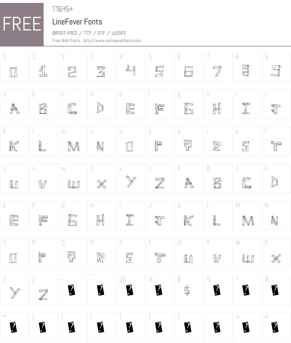 LineFever Font Screenshots