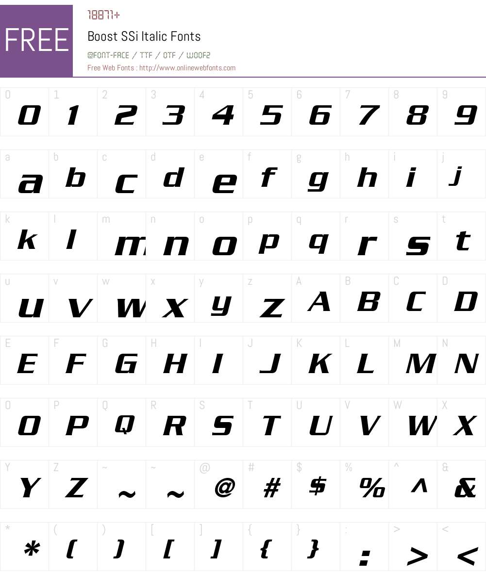 Boost SSi Font Screenshots