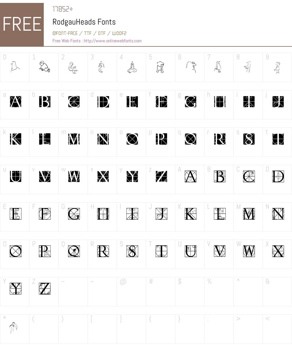 RodgauHeads Font Screenshots